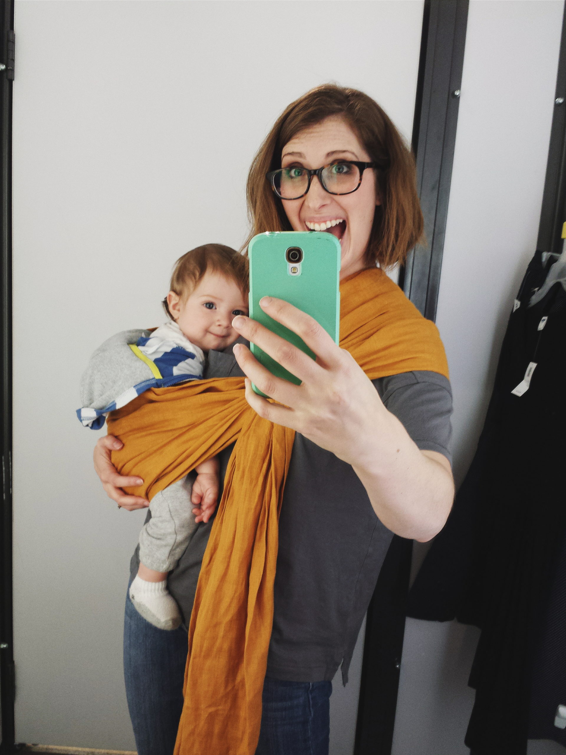 Shopping with my littlest made easy by the ring sling
